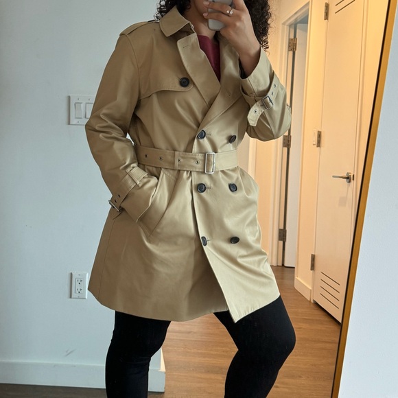 Coach Mid Length Belted Trench Coat - Picture 2 of 5